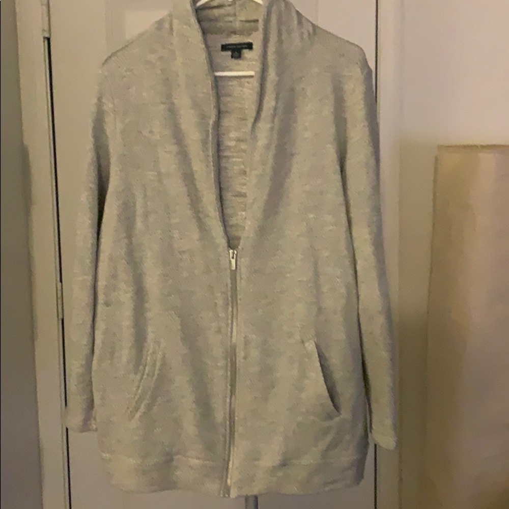 Grey zip up sweat jacket